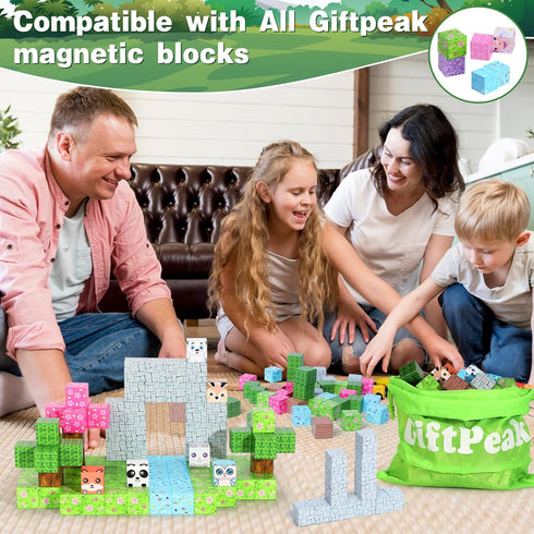 100PCS 4-8, Magnetic Blocks for Kids, Magnetic Blocks for Kids Ages Magnetic Building Blocks Montessori Educational