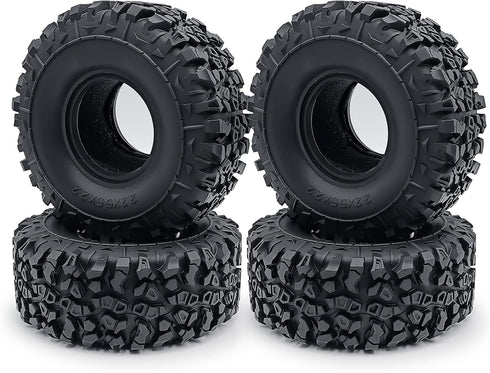 RC Rubber 2.2 Beadlock Wheels Tires 140MM with Foam Insert, 4PCS for 1/10 Wraith 90048 RR10