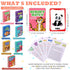 7 Pack Set Zubebe Kids Card Games Gifts Bulk Classic Playing Card Game for Kids Includes Go Fish, Old Maid, Crazy