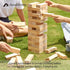 ApudArmis Giant Tumble Tower, 54 PCS Pine Wooden Stacking Timber Game with 1 Dice Set