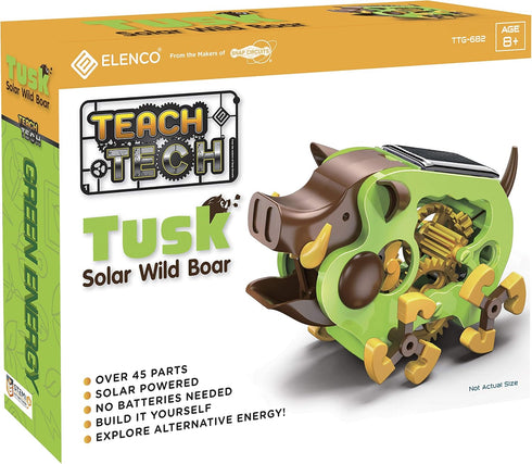 Tusk Wild Boar Solar Robot Crawler STEM Building Set for Kids Ages 8 and Up