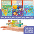 QUOKKA Magnetic Puzzles for Kids 4-6, 36 Pcs Travel Games for Ages 3-5, Learning Magnet Gift for Road Trip