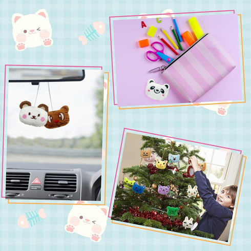 60 PCS Mini Animal Plush Toys Set - Cute Small Stuffed Toy Keychain for Party Favors and Goody Bags