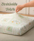 Girls,52x28x8,2 Pack,Neutral SDY Jersey Floral Crib Sheets for Baby Boys and Green Flower Standard Oval/Retangle Crib