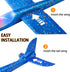 2 Pack LED Light Airplane, 17.5" Large Throwing Glider Plane - Flying Toy for Kids, Gifts for 3-9 Years Old, Outdoor