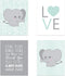 Children Inspire Design Elephant Nursery Decor - Wall Art for Kids, Playroom Decor, 11x14