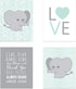 Children Inspire Design Elephant Nursery Decor - Wall Art for Kids, Playroom Decor, 11x14