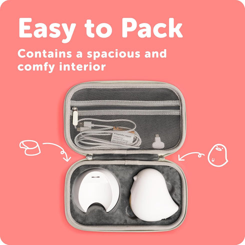 CuboAi Travel Case, Protective Hard Shell Carrying Case for Smart Baby Monitor, Mobile Stand and Accessories, Tranquil