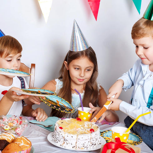 96 Set 24 Pcs Construction Birthday Party Plates Napkins Forks Supplies Tableware Disposable Table Dump Truck Theme