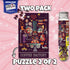 MicroPuzzles “Coffee & Donuts” 2-Pack Mini Puzzles for Adults, 150 Piece, Compact 4” x 6”