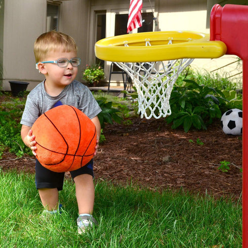 T play Basketball Plush Pillow, Soft Stuffed Throw Toy for Boys, Room Decor for Ages 1-3