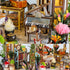 1:24 TuKIIE DIY Miniature Dollhouse Kit with Furniture, Scale Creative Room Mini Greenhouse Wooden Doll House for Kids
