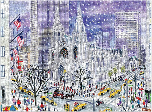 Galison Michael Storrings St. Patrick’s Cathedral Puzzle, 1000 Pieces, 27” x 20”, Stunning Artwork for Family Activity