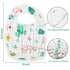 6Pcs 6 Zainpe Snap Muslin Cotton Bibs for Baby Rainbow Unicorn Flamingo Machine Washable Burp Cloths with Absorbent