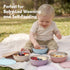 Seamless 4 13oz, 4 Pack Moonkie Baby Bowls with Suction, Stainless Steel & Silicone Toddler Bowls with Lids, One-Piece