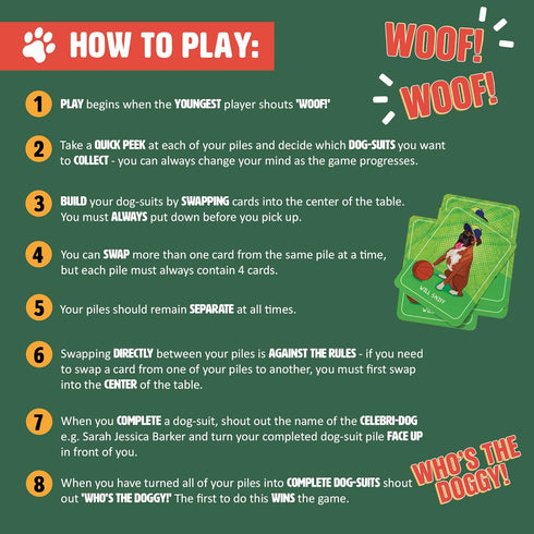 Ginger Fox Canine Chaos Card Swapping Game - Collect Crazy Canine Celebrity Characters to Claim Victory