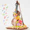 Flower Bouquet Violin Building Blocks Set, 950PCS Music Instruments Bricks Set, Gifts