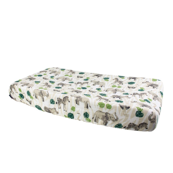 Bebe au Lait Premium Muslin Changing Pad Cover - Elasticized Fit, Safety