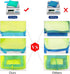 BornFeel 18 12 18 Inch Large Mesh Bag for Beach Toys Beach Bag for Sand Toys Mesh Sand Toy Bag Tote Green/Blue x x