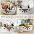 Weysat Cute Deer Baby Diaper Caddy Organizer Cotton Rope Diaper Caddy Basket Woodland Nursery Decor Portable Organizer