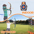 2 Pack Bow and Arrow Set with Moving Standing Target, 20 Suction Cup Arrows in 2 Colors, Light Up Archery Toys for Kids