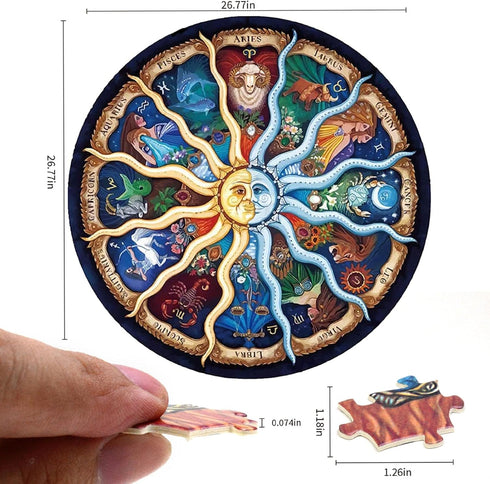 Zodiac Horoscope Puzzles for Adults - 1000 Pieces Challenging Jigsaw Puzzle for Game Nights, Finished Size 26.7"