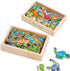 Melissa & Doug Wooden Magnets Set - Animals and Dinosaurs, 40 Wooden Magnets