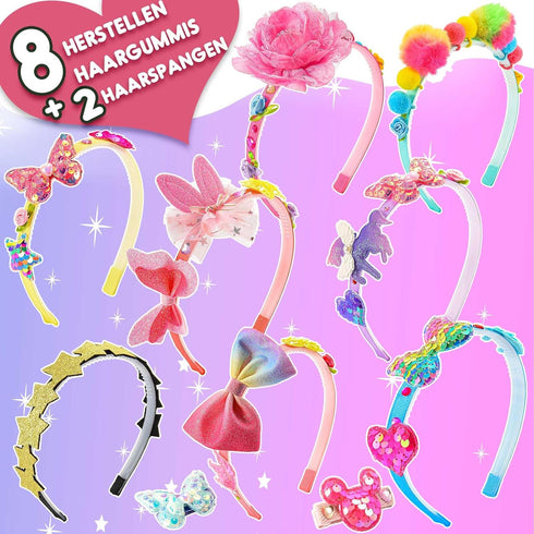 Girls Hair Accessories Headband Making Kit, 49 Pc Toys Gifts for 3-12 Years Old Girls, Arts and Craft Kits