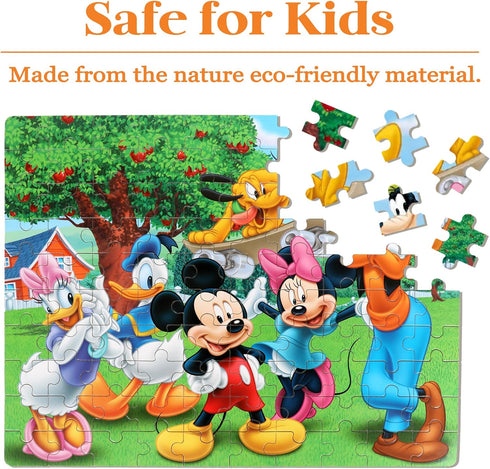 Puzzles for Kids Ages 4-8 100 Pieces Jigsaw Puzzles for Boys and Girls Educational Learning Puzzles in Metal Box