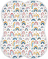 KEIGE 4Pcs Girls,11x22in,A113408 Rainbow Hearts Burp Cloth,Unisex Large Absorbent Soft Cotton Muslin Burping Cloths
