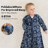 12-18 100% 2-Way 2 Pack 0.5 Unnivoll Baby Sleep Sack Months Cotton Long Sleeve Wearable Blanket Baby Sleep Bag