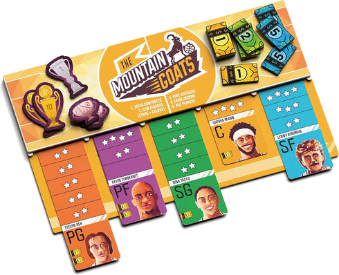 Basketboss Board Game - Strategy Auction Game for 2-5 Players, 40 Minutes Playtime, Sports Theme