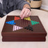 Elbow Set, 10 2+ Room Games Family Game Classic Games with Wooden Storage Box and Built-in Game Boards, Endless Fun