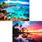 2 Pack 1000 Piece Puzzles for Adults - Beach, Coconut Tree, Reef