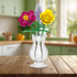 Set 104 Brickcraft Bricktanicals Yellow Rose Building Piece Flower Stem Model, Compatible Brick Bouquet Kit for Adults
