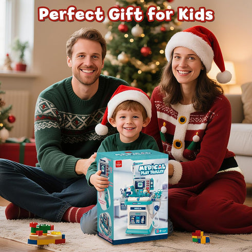 3-5, Set, 3 4 5 Lehoo Castle Doctor Kit for Toddlers Kids Doctors Play Mobile Cart with Lights and Sound, Pretend Play