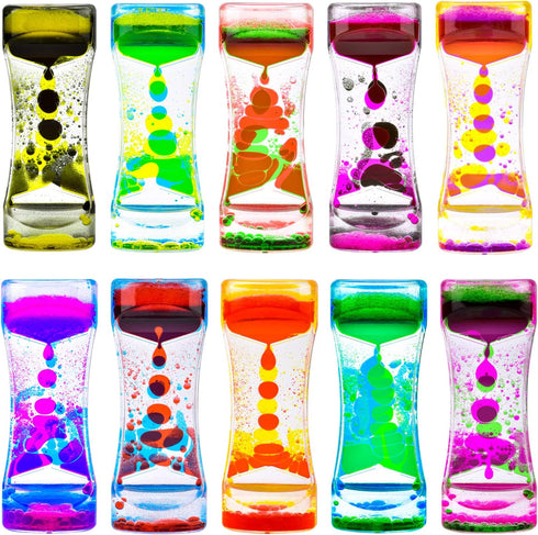 ZHBWOW-10 Pack Liquid Motion Bubblers for Sensory Play, Fidget Toys for Kids