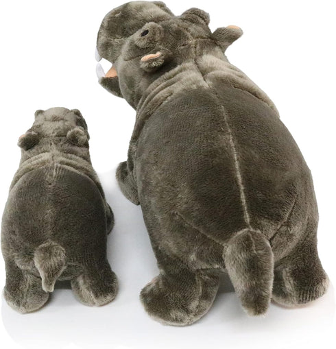 Set Ice King Bear Mom and Baby Stuffed Animals Zoo Wild Animals (Hippo)