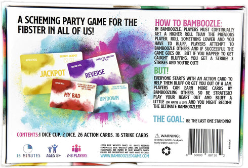 Bamboozled Bluffing Dice & Card Game, Family-Friendly Party Game for Kids, Teens & Adults, Fast to Learn