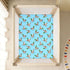 miaozhen 1 Pack 52x28 Cotton Baby Crib Sheets for Boys Girls Comfy Breathable Cute Animal Teal Duck Colorful Playard