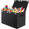 Toy Chest Box Storage Bins for Kids, Large Collapsible Organizer with Fabric Flip-Top Lid & Handles, Black 24.5x13x16