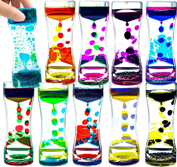 ABITOTIBA Liquid Motion Bubbler for Kids and Adults Pack of 10 Great Rainbow
