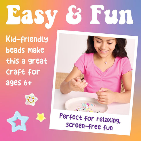 Backpack 2 6+) Creativity for Kids Keychains Mini Kit | Make Trendy Keychains with Beads & Charms | DIY Craft Kit