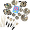 MAGIKON Miniature Toy 17-Piece Stainless Steel Pots and Pans Set , Pretend Play