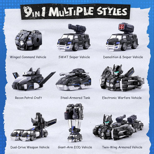 MEWOCHEE 5-in-1 4-6, 3 4 5 3 4 5 6 3 4 5 Transform Toys for Boys Ideals Gifts for Year Old Boys, Easy DIY Assembly