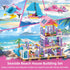 955 Set,Seaside Set,STEM Helicopter,Yacht,Sailboat,Christmas 6-12+ WINGIFT Piece Beach House Building Beach Villa