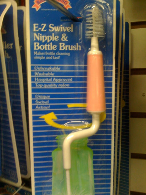 Baby King E-Z Swivel Nipple & Bottle Brush, 1 Count, Color May Vary