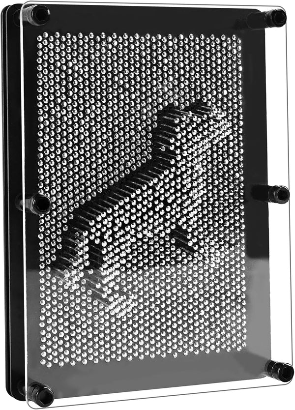 Large Metal 3D Pin Art Board Games | Sensory Fidget Toys for Kids with Autism, 6x8 in