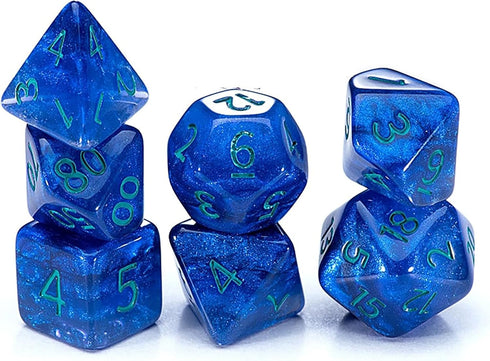 Gake Keeper Games Sui Generis Dice - Astral Dragon Indigo 7 pc Resin Dice Set