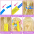 3 4 5 6 7 8 Doll Head for Hair Styling Kids, Pretend Play Hair Salon Toys for Girls with Hairdryer Hair Accessories